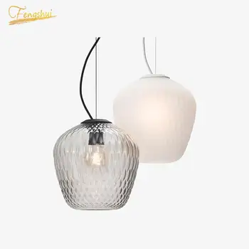 

Modern Glass Pendant Lamp Lighting Nordic Personality Interior LED Pendant Lights Loft Bedroom Kitchen Living Room Hanging Lamps