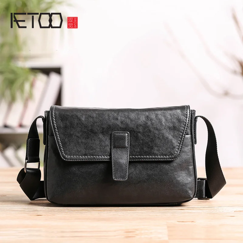 Сумка через плечо AETOO Мужская модная сумка мессенджер из растительного дубления|