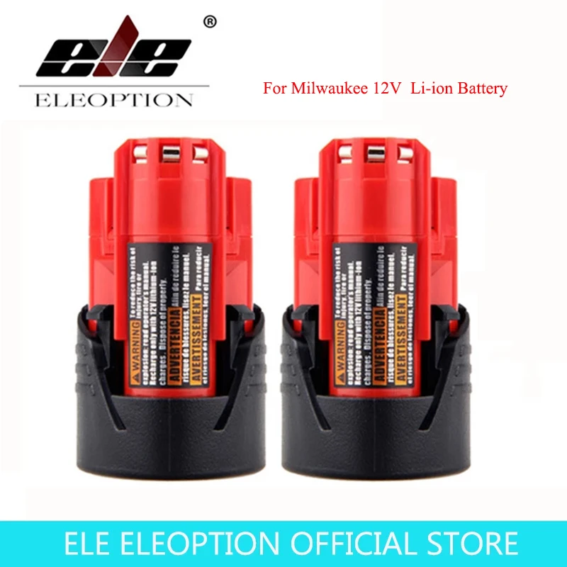 Batería de iones de litio de 12V 4000m/3000mAh para Milwaukee M12 48 11 2401, 48 11 2402, 48 11 2420, 48 11 2430 11 2440 48 11 2460|Baterías recargables| - AliExpress