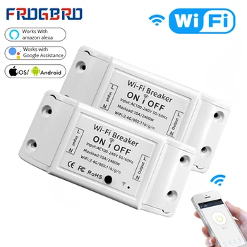 

DIY Smart WiFi Breaker Light Switch Universal Breaker Timer Smart Life APP Wireless Remote Control Works with Alexa Google Home