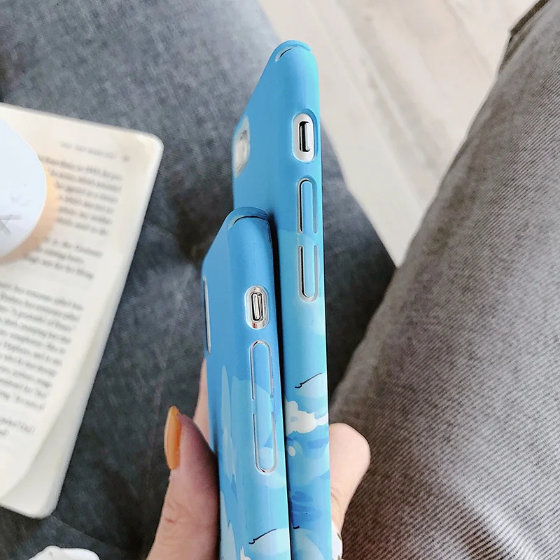 Жесткие чехлы для телефонов из поликарбоната для iphone XS MAX XR X, розовые, синие листья, матовый чехол для iphone 6, 6 S, 7, 8 Plus, чехлы на заднюю панель с изображением звездного неба