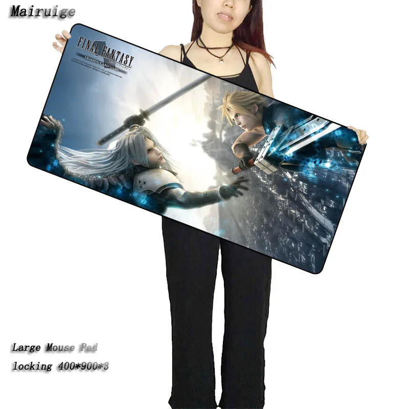 

Final Fantasy Mouse pad gamer 900x400X3mm Notbook Mouse Mat Large gaming mousepad large Lock Edge pad mouse PC desk pad
