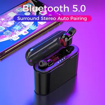 

TWS Bluetooth Earphones 5.0 Wireless Headphones Sports Stereo Waterproof Earbuds With Mic Handsfree Bluetooth Gaming Headset
