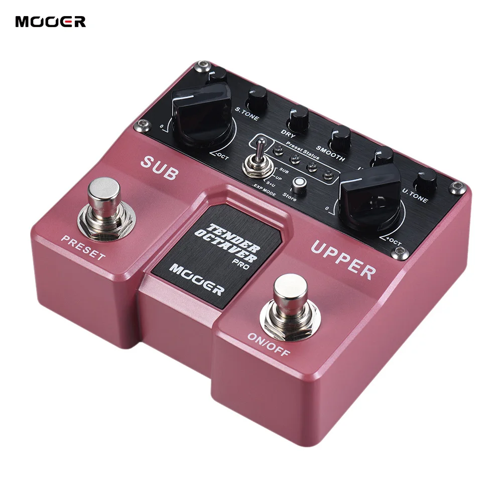 MOOER TENDER OCTAVER Pro Октава гитары педаль эффектов Sub& верхние октавы 4 пользователя пресеты с двойными Footswitches - Цвет: as show