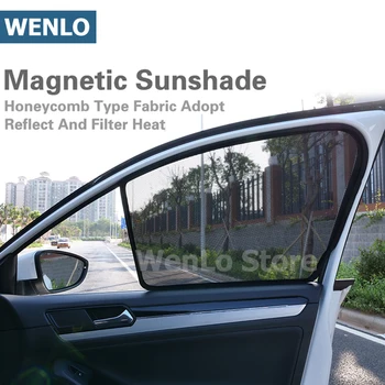 

WENLO 2Pcs Magnetic Car Front Side Window Sunshade For Nissan JUKE LIVINA NOTE NV350 E26 PULSAR QASHQAI Quest SERENA SUNNY