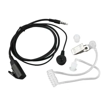 

Portable Surveillance Security Clear Iron Clip Spiral Tube Coiled Acoustic Air Tube Earpiece PTT for Smart Mobile Phones