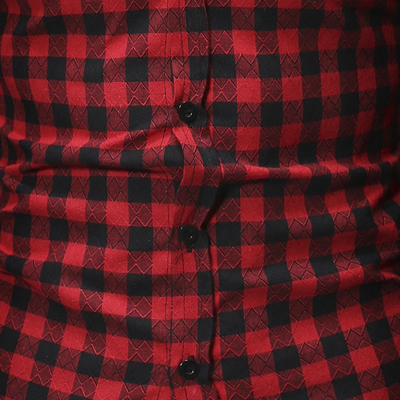 Рубашка в клетку для молодых мужчин, деловая Повседневная блуза, высокое качество, мужские рубашки с длинным рукавом, осенняя одежда, мужские клетчатые топы с отложным воротником