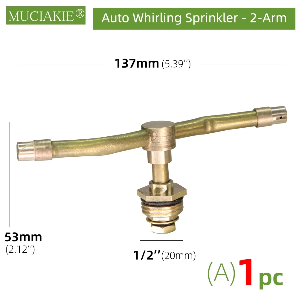 Brass Sprayer Whirling Sprinkler 360° Full Circle Pattern 1PC 2/3/4 Arm Fog Nozzle Wide Scope Of Coverage Landscaping Garden 