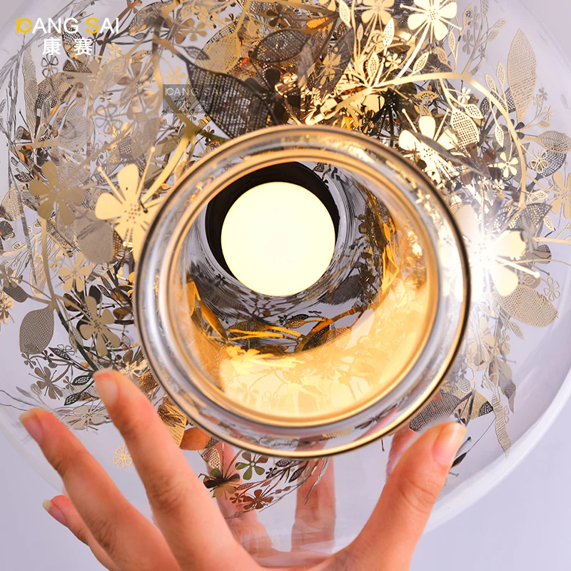 

Simple Modern Restaurant Cafe Clothing Store Glass Bulb Pendant Light luminaria pendente