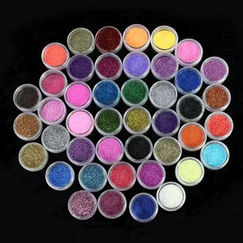 

45 PC Color Glitter Acrylic Powder Dust Nail Art Tips Decoration Glitter powder Glitter monochrome eye shadow powder