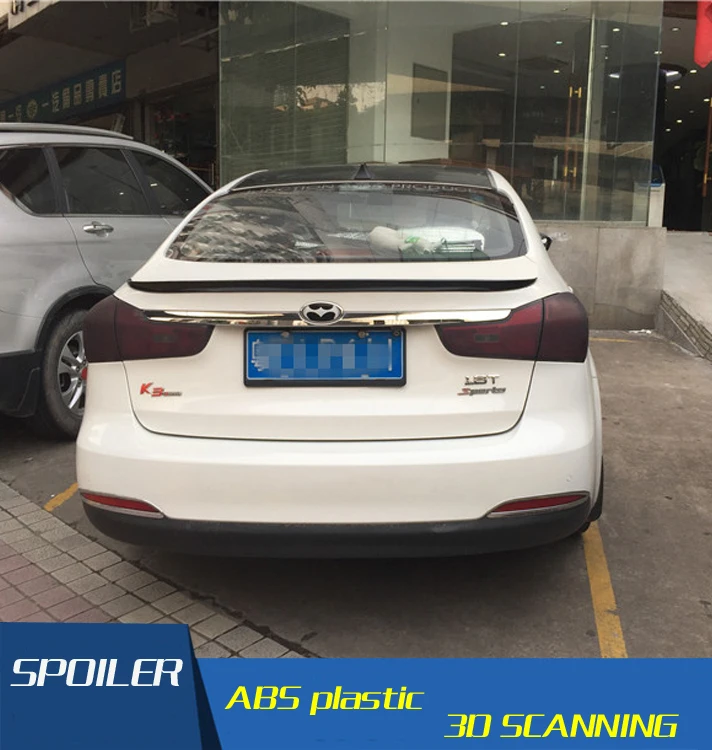 Для Kia Forte K3 спойлер высокого качества ABS Материал заднее крыло автомобиля праймер