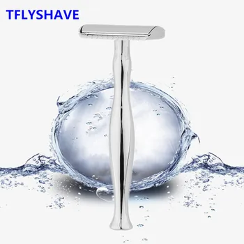 

TFLYSHAVE Men Safety Shaver Razor Closed Comb Double Edge Razor Zinc Alloy Classic Manual Shaver Long Handle Women Shaving Razor