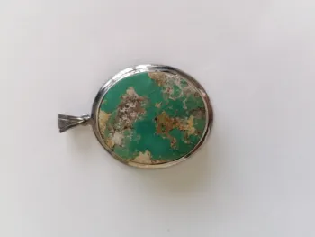 

HANDMADE TURQUOISE FİRUZE 925 STERLING SILVER PENDANT