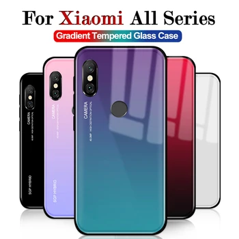 

Gradient Glass Phone Cover for Xiaomi Mi A2 A3 Mi8 Mi8 se Mi 9 Mi 9se Lite for Redmi 5 5a 5 Plus 6 6a 7 7a Note 5 6 7 8 Pro Case