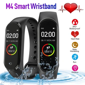 

M4 Smart Bracelet for Men Women Fitness Tracker Heart Rate Blood Pressure Monitor Health Wristband Waterproof Sports Smart Band