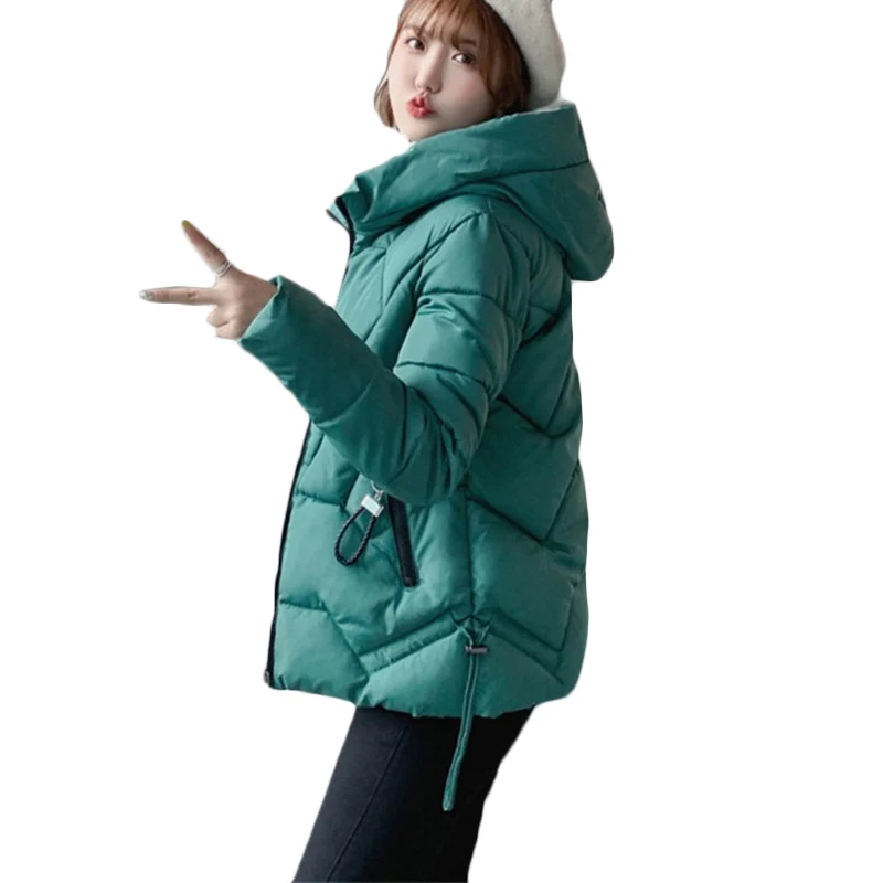 

Winter New Short Cotton coat Women Hooded small cotton Parkas Plus size Women's Thick Warm student Down cotton Jackets 6XL F876