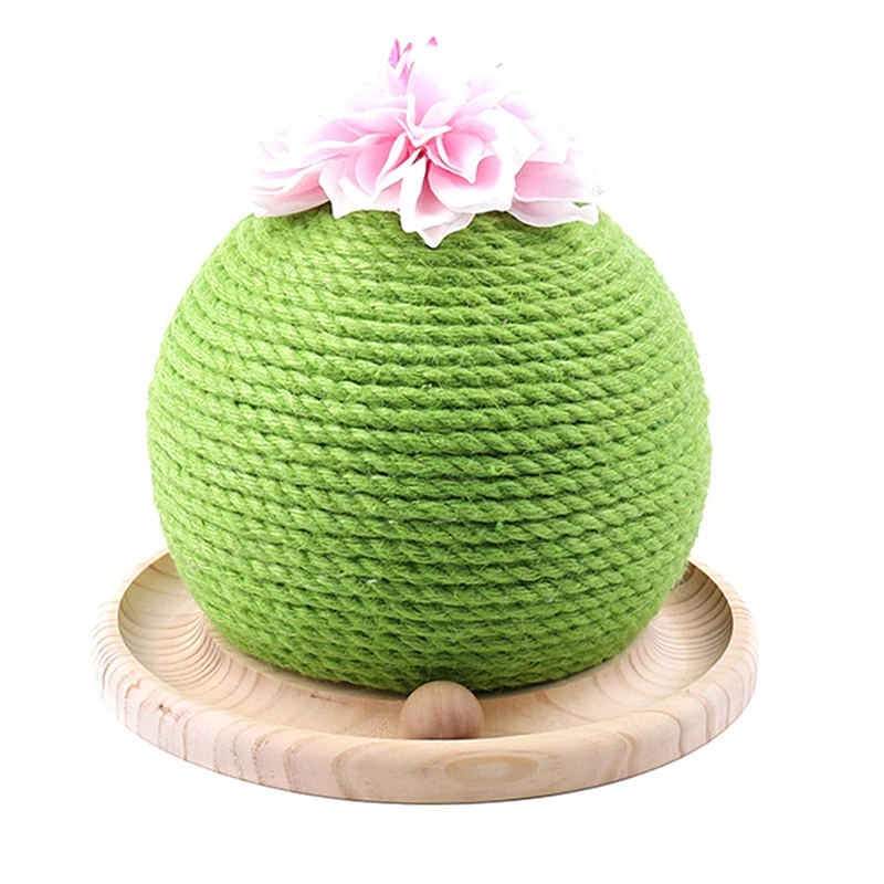 

Cat Scratching Board Cat Toys Wooden Bottom Plate Straw Claw Ball Kitten Cactuses Climbing Frame