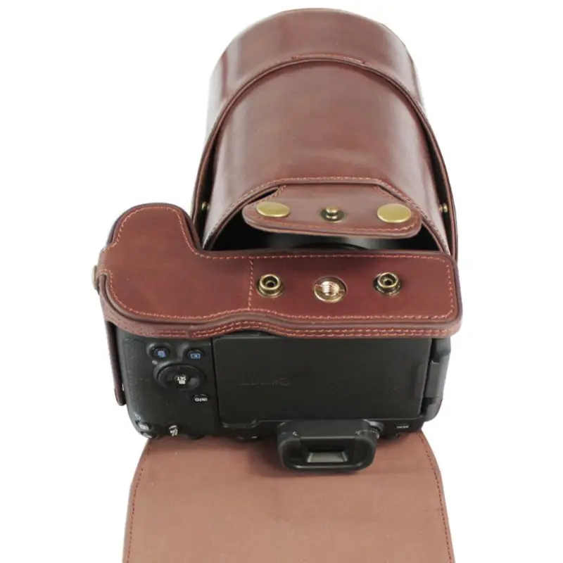 New Product  Anti-Scratch Anti-Scratch PU Leather Camera Bag Protective Cover Carrying Handbag Case with Shoulde 