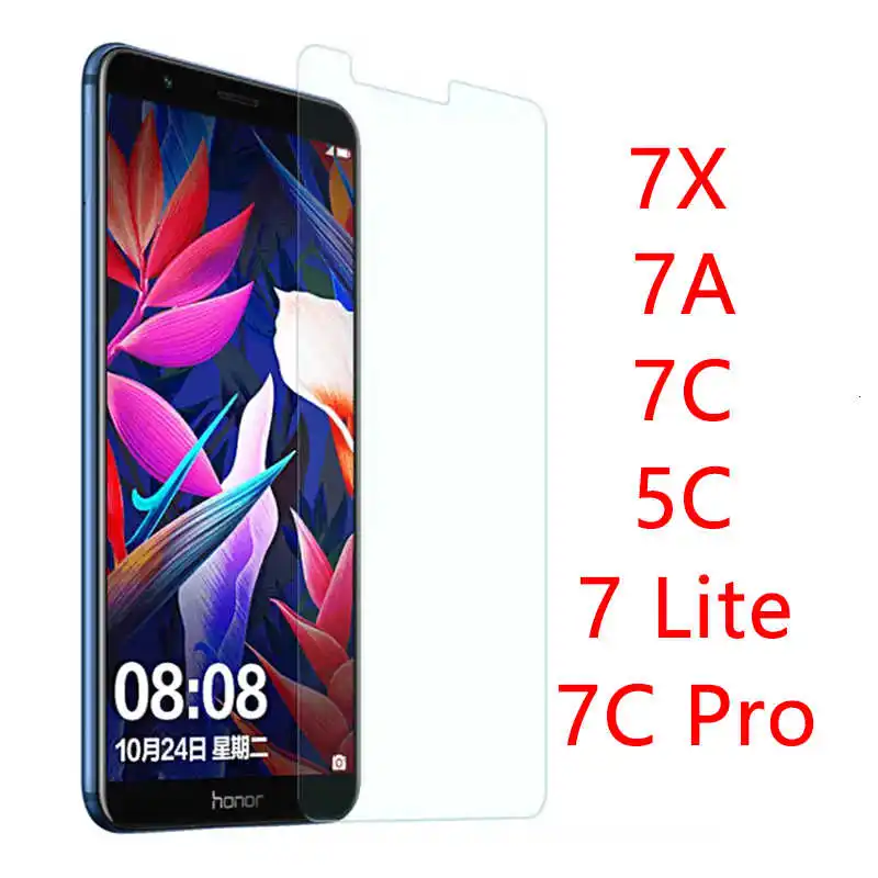 Защитный стеклянный чехол для Huawei Honor 7X 7C 7A 7 S 5C Lite Pro Y5 Y6 Y7 Prime закаленное стекло 5 X C
