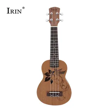 

High quality 21 inch Sapele Ukulele Hollow Carved Flowers Birds Rosewood Fingerboard Bridge Pad Small Guitar Musical Instrument