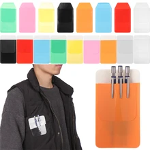 

1Pc New Portable Pocket Protector Leak-Proof Pen Pouch Pencil Case Doctors Nurses Supplies Office School Useful Accessories