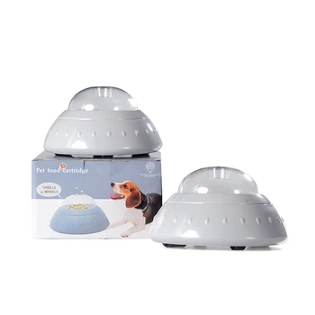 

Plastic Pet Slow Feeder With Wheels Puzzle Toy Food Leak Bowl For Dogs And Cats