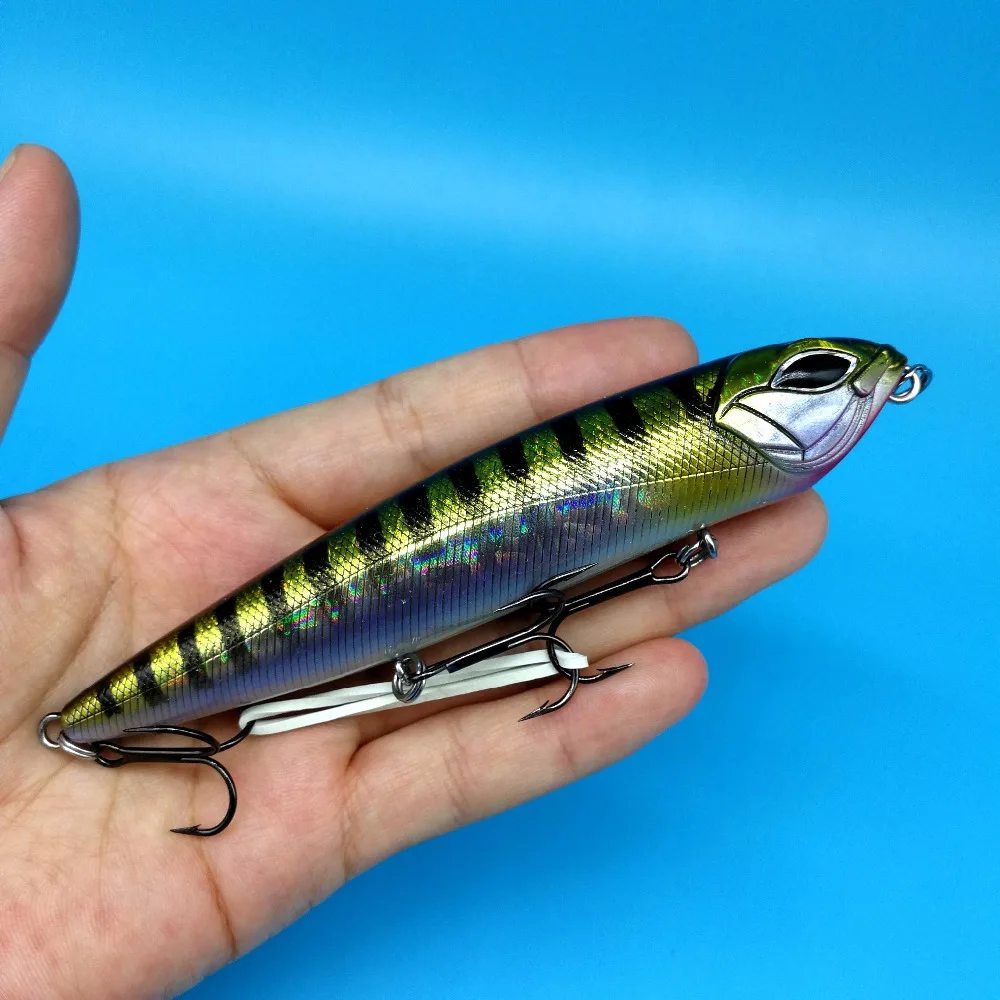 NOEBY 4 шт./лот Топ воды приманка для рыбалки карандаш 21 г/120 мм 4 цвета Обтекаемый корпус жесткая приманка для рыбалки 3D приманка для рыбалки с глазками