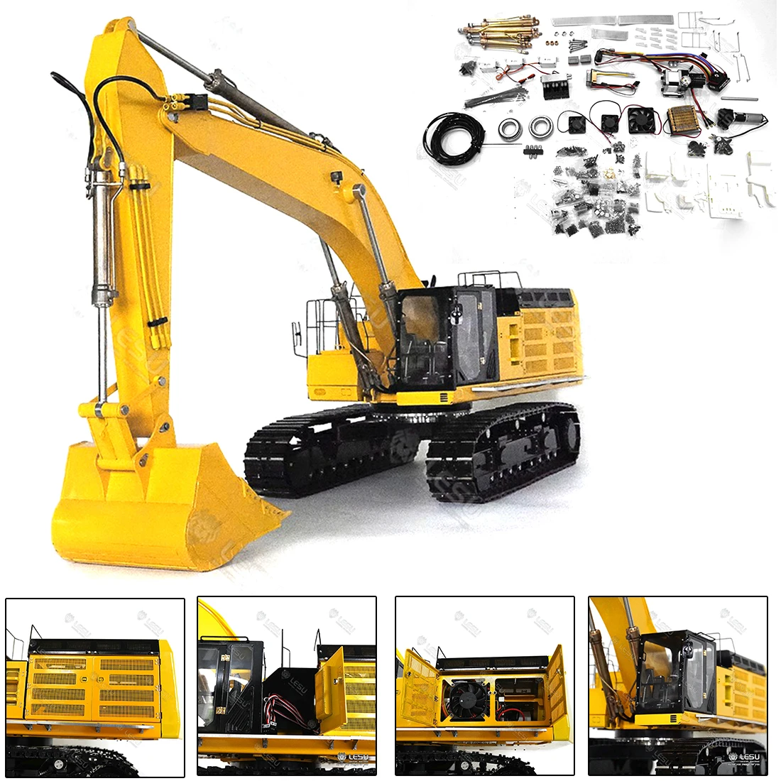 US $6.299.99 LESU C374F 114 Hydraulic Excavator Metal RC Engineering Vehicle For Children Kids Educational Toys Birthday Gift PNP Version