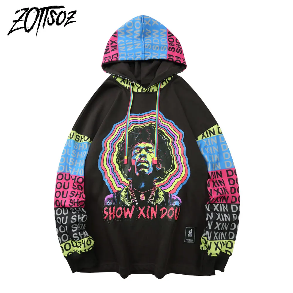 

Gothic Punk Rock Hooded Sweatshirts Streetwear Hip Hop Casual Rapper Hoodies Men Women Harajuku Fashion Pullover Tops Male