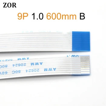 

1pc type-B FFC FPC flat flexible cable 1.0mm pitch 9 pin 9PIN Reverse Length 600mm 60cm Ribbon Flex Cable