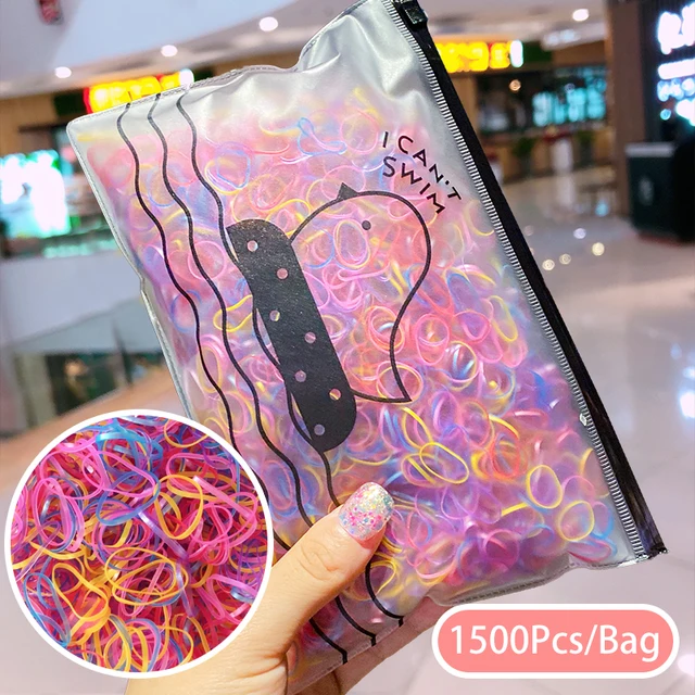 50/100/200 Pcs/Bag Children Cute Candy Cartoon Solid Elastic Hair Bands Girls Lovely Srunchies Rubber Bands Kid Hair Accessories Mix 4-1500 Pcs-Bag