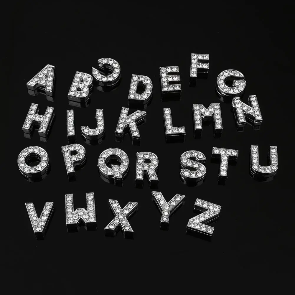 26 шт., вечерние, серебряные, сделай сам, A-Z, набор букв, алфавит, начальный Шарм для изготовления ювелирных изделий, декоративные поделки