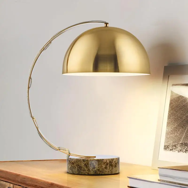 

American-Style Marble Base Hotel Table Light Library Ready Light Bedside Table Lamp