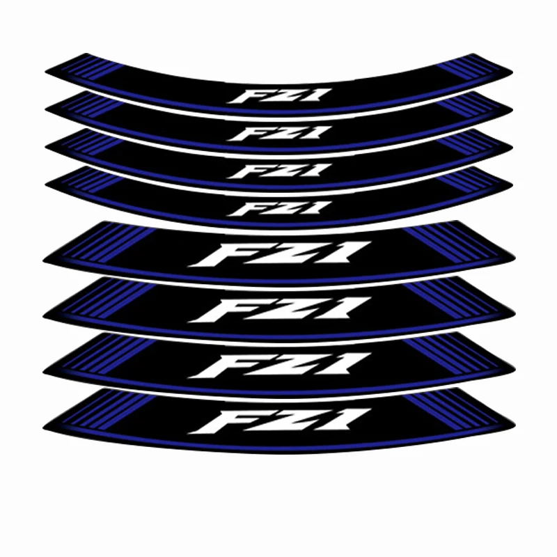 Наклейка на мотоцикл в полоску, модель, логотип, наклейки на колеса, шины, водонепроницаемые наклейки для YAMAHA FZ1 fz1, набор из 8 шт