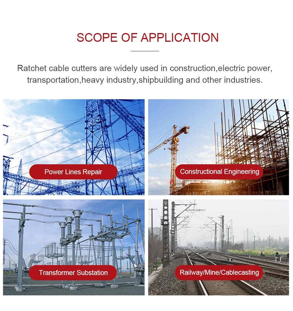 Россия склад трещотка кусачки с телескопической ручкой для 500мм2 Cu/Alu кабель