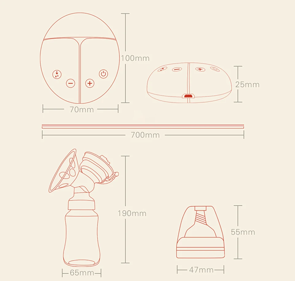 IMBABY USB Электрический молокоотсос двойной Электрический молокоотсос мощный всасывающий сосок с бутылка для детского молока холодный тепловой коврик соска