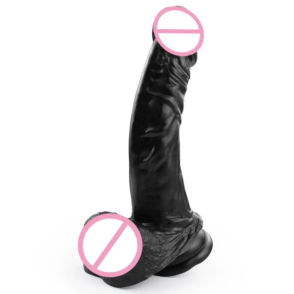 ANNGEOK Black Soft Dildo Machine Gun Attachments Replacement Women Female Masturbator Sex Toy AN-S2