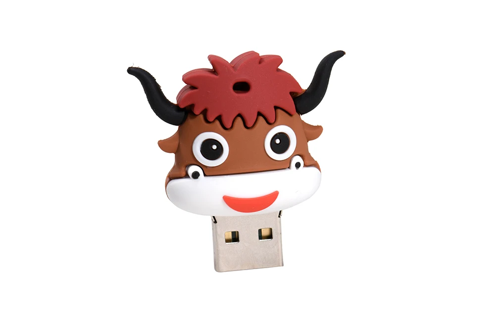 JASTER USB 2,0 мультяшный usb флеш-накопитель 4 ГБ 8 ГБ 16 ГБ 32 ГБ 64 Гб 128 ГБ Флешка для крупного рогатого скота Модель Карты Памяти Рождественский подарок