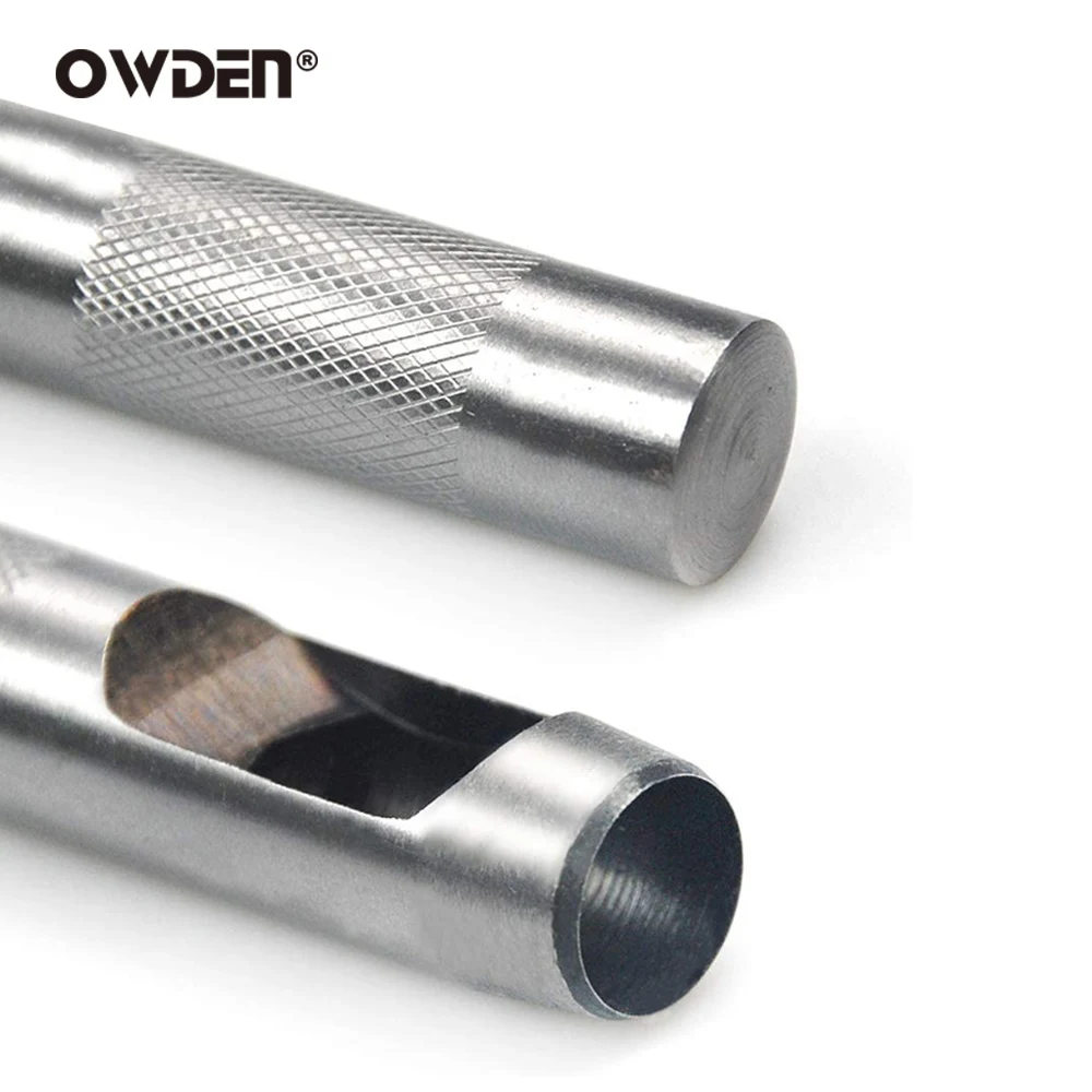 OWDEN 9Pcs 가죽 구멍 펀치 세트 Leathercraft 벨트 구멍 펀치 캔버스 중공 펀치 가죽 도구 키트