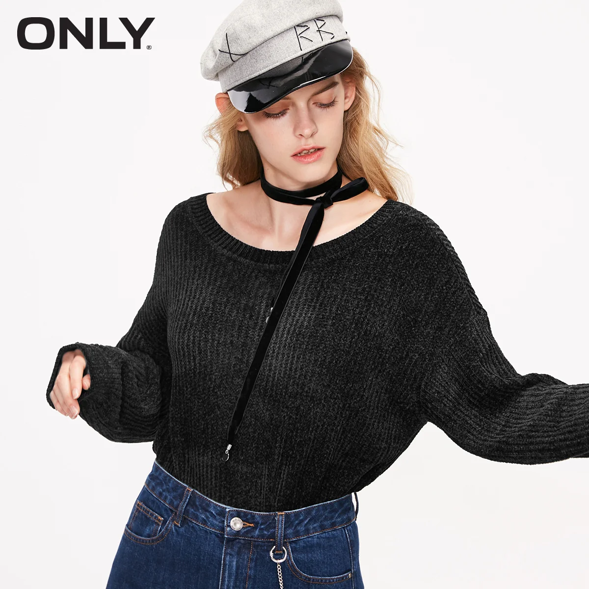 

ONLY women's autumn new loose chenille pullover sweater | 118324580