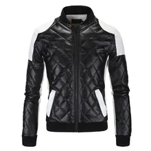 Мужская куртка из искусственной кожи высокого качества, модная мотоциклетная кожаная куртка в стиле пэчворк, кожаная куртка в европейском и американском стиле, большие размеры 4XL, кожаная куртка