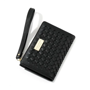 

Women's Wallet Fashion Retro Weave Zipper Coin Purse for Travel Multi-card Slots Credit Card Holder Female Short Clutch Bag