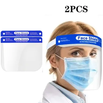 

Transparent Full Face Shields Mask Female Anti-fog Reusable Face Shields Cover Mask With Elastic Band Outdoor Sunscreen Visor