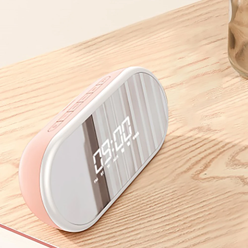 Беспроводной Bluetooth 4,2 двойной будильник Динамик FM радио Повтор двух светильник режимов светильник для дома супер объем Спальня будильник