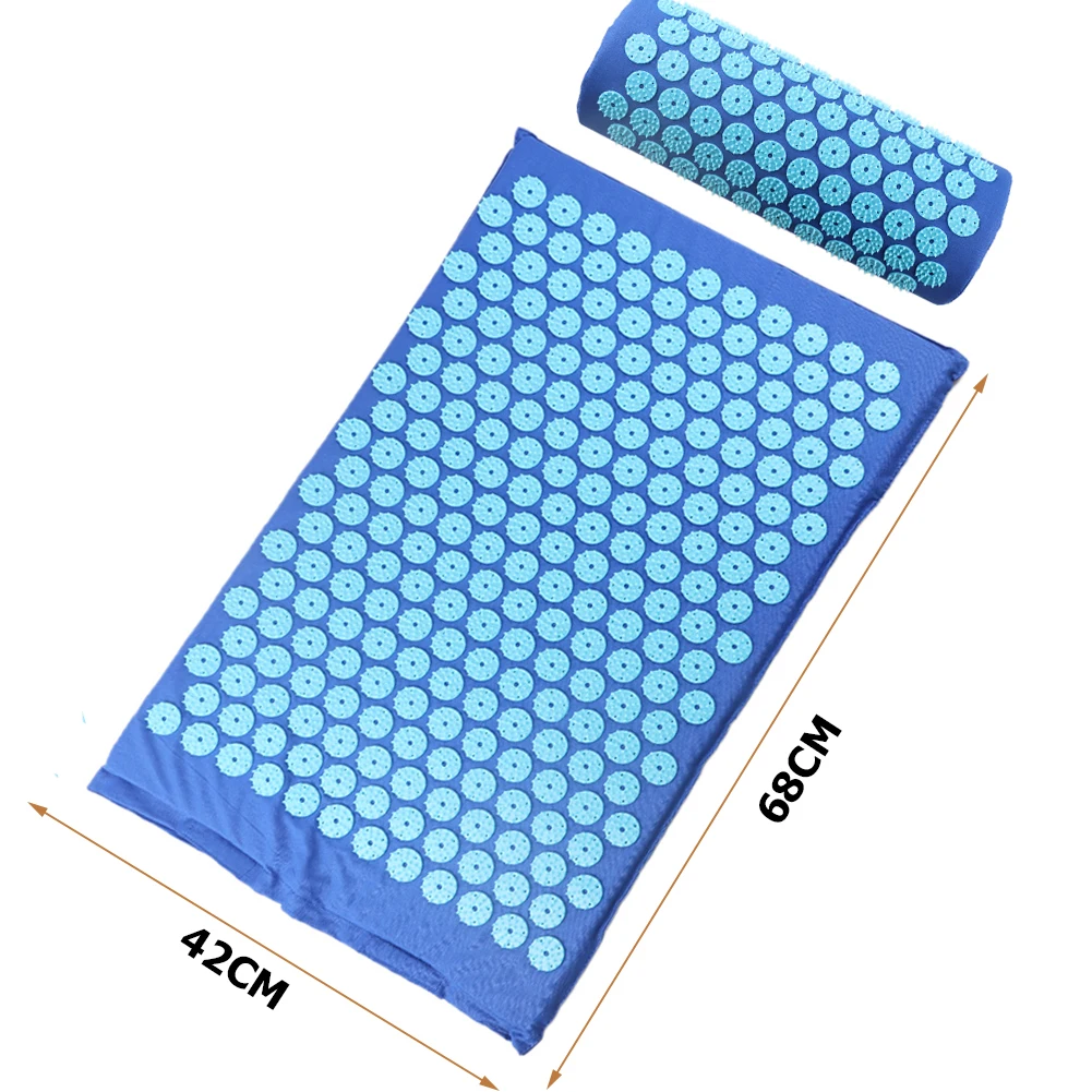 A4 Mat with Pillow Массажер для акупрессуры, коврик для расслабления, снятия напряжения, для тела, для йоги, для снятия стресса, подушка с кисточками матрас с подушкой коврик для йоги коврик коврик для фитнеса массажный коврик - Цвет: A4 Mat with Pillow