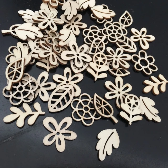 Wood Floral Cut Out, Flower Shapes, Wooden Floral Pattern for Wood Signs,  Wood Flowery Cutout, Wood Blanks Shapes for Crafts, Unfinished DIY 