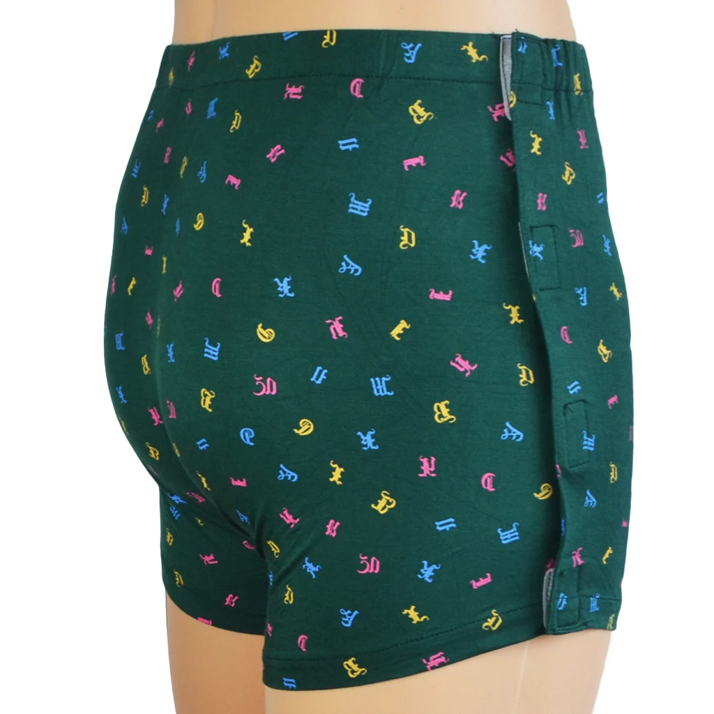 Green Cotton Reusable Underwear  Incontinent Pants For Elder Disabled