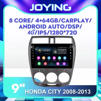

9" AHD/HD Android Radio for Honda City 2008 2009 2010 2011 2012 2013 Manual A/C GPS DSP SPDIF CARPLAY Subwoofer WIFI 4G SIM DAB+