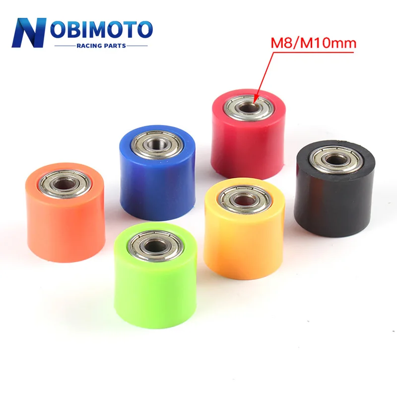 Nobimoto-Rullo Guida Tenditore Rullo Puleggia Moto 8/10Mm Per Bici Da Strada Enduro Atv Crf Cr Xr