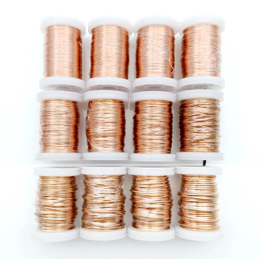 

0.1mm 0.16mm 0.25mm 0.4mm 0.8mm 1.3mm copper wire Magnet Wire Enameled Copper Winding wire Weight 100g